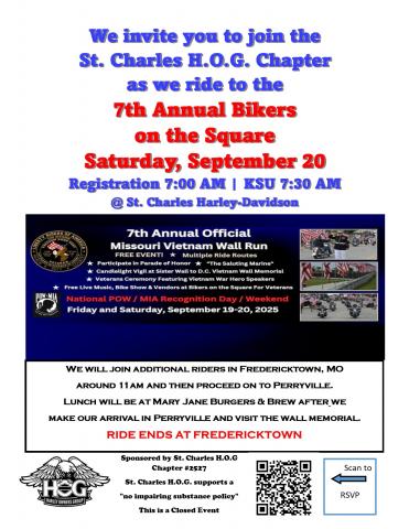 Bikers on the Square (Veterans Ride) | St. Charles Missouri Chapter ...